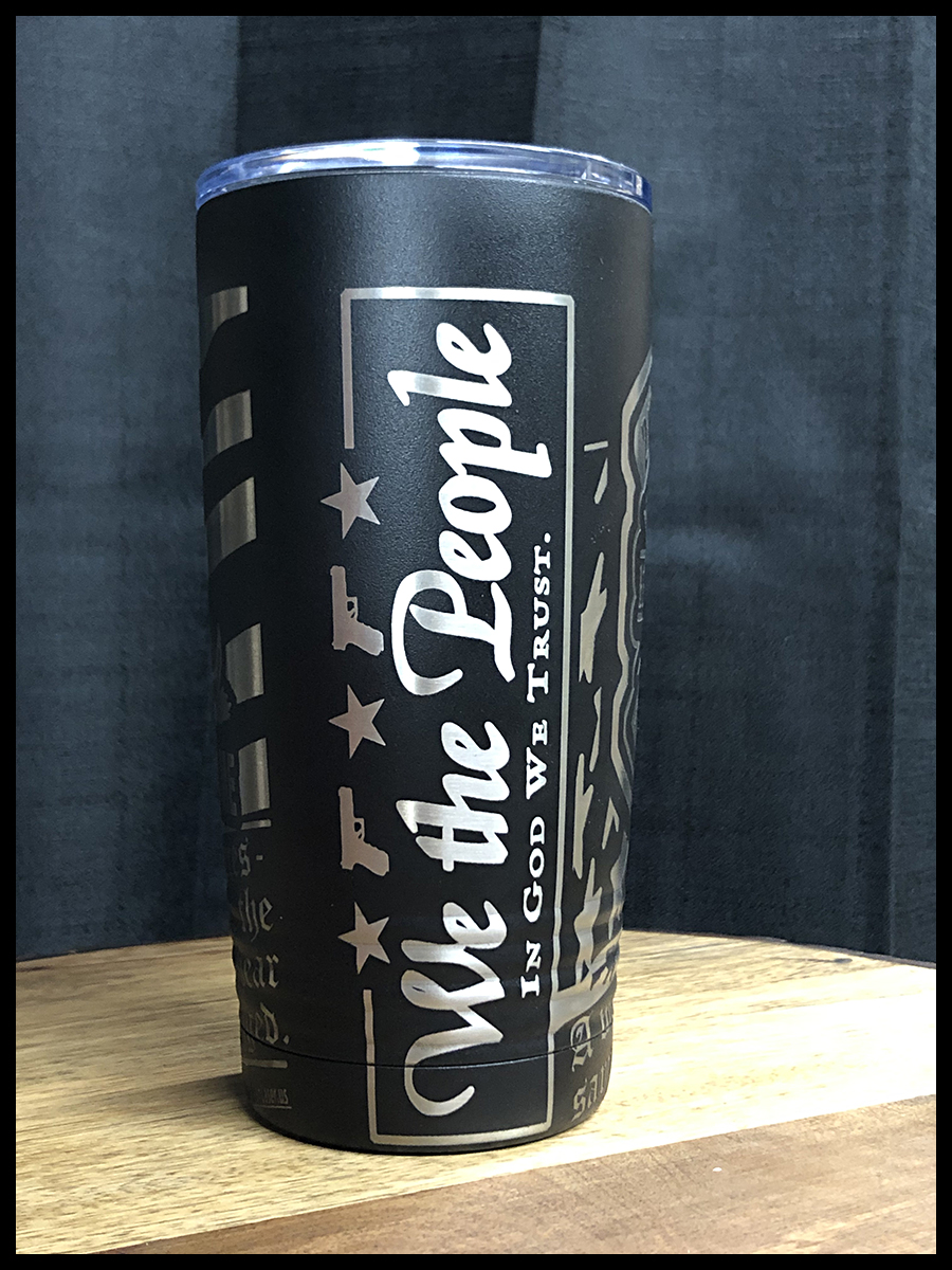 In God We Trust Second Amendment Eagle 32 oz Sublimation Bullet